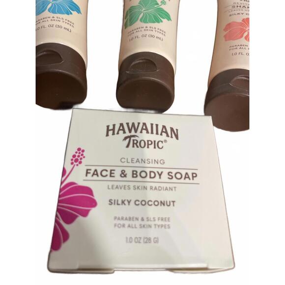 Hawaiian Tropic Silky Body Travel Gift Set of 4 Beauty New - Picture 3 of 4